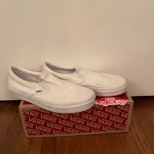 White Slip on Vans